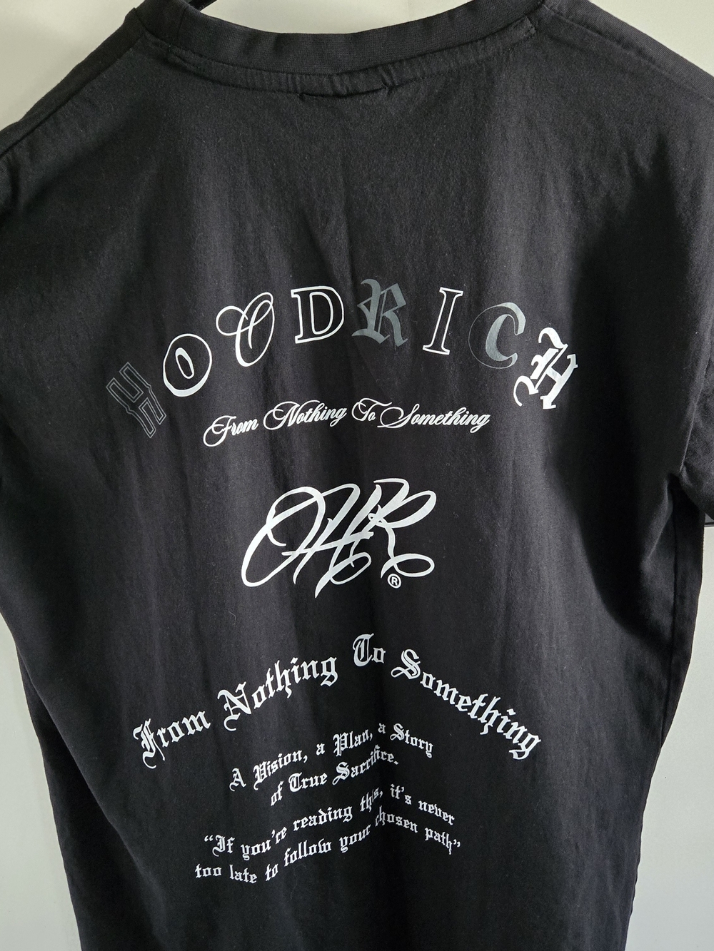 HOODRICH Mens Black Graphic T Shirt Short Sleeve Crew Neck Size L